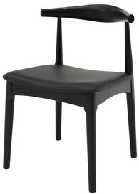 Bowen Dining Chair Black / Frame Black Leather